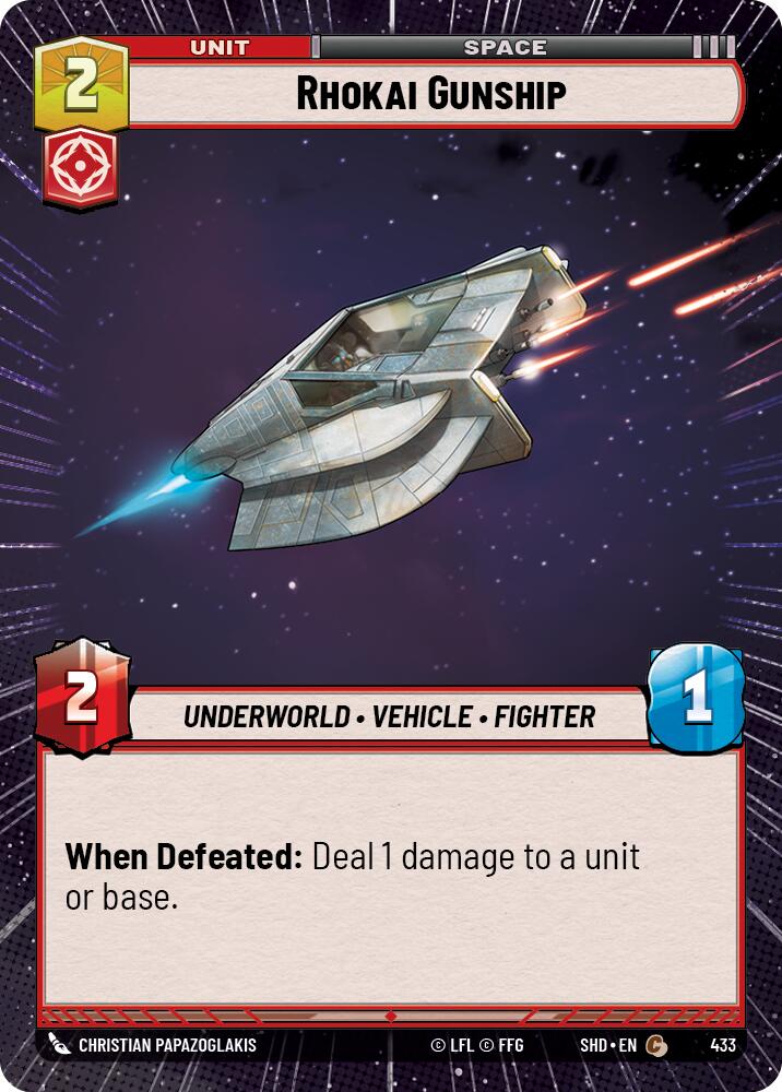 Rhokai Gunship (433) (Hyperspace) (433) [Shadows of the Galaxy] | Shuffle n Cut Hobbies & Games