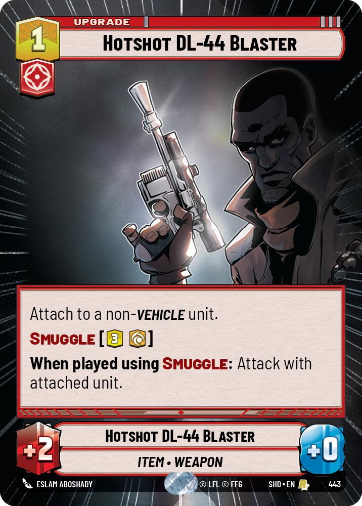 Hotshot DL-44 Blaster (443) (Hyperspace) (443) [Shadows of the Galaxy] | Shuffle n Cut Hobbies & Games