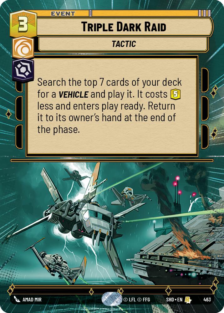 Triple Dark Raid (463) (Hyperspace) (463) [Shadows of the Galaxy] | Shuffle n Cut Hobbies & Games