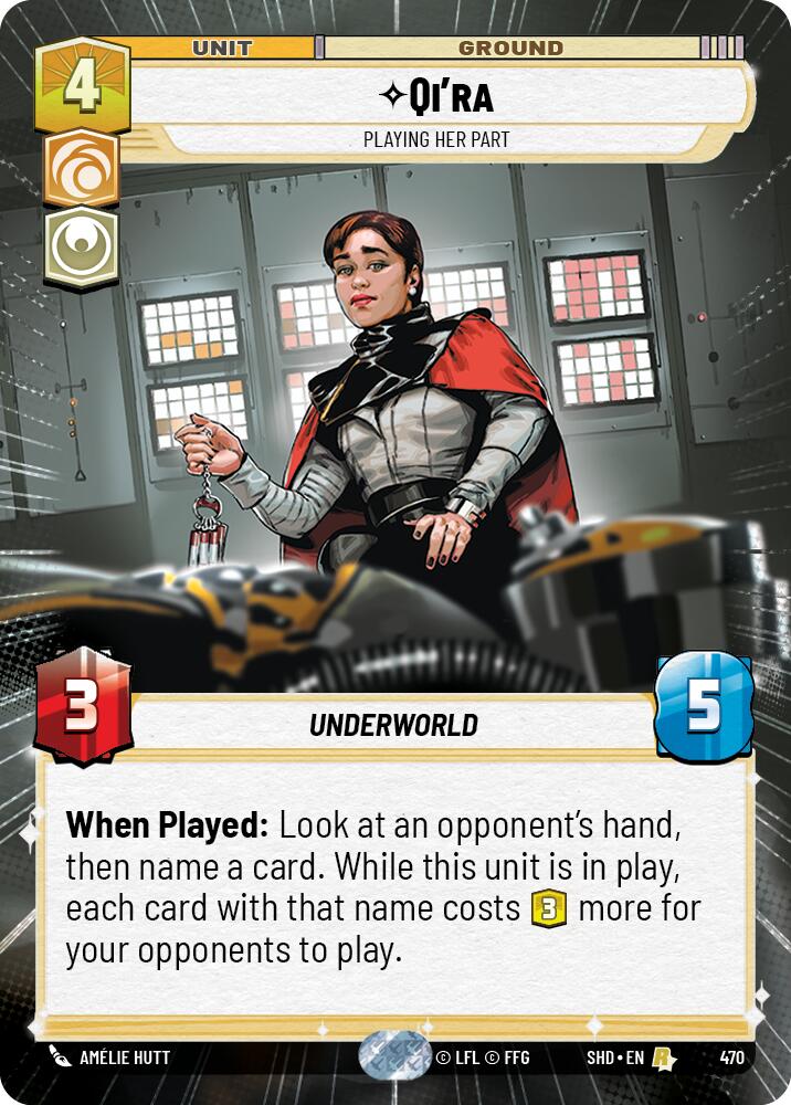 Qi'ra - Playing Her Part (470) (Hyperspace) (470) [Shadows of the Galaxy] | Shuffle n Cut Hobbies & Games