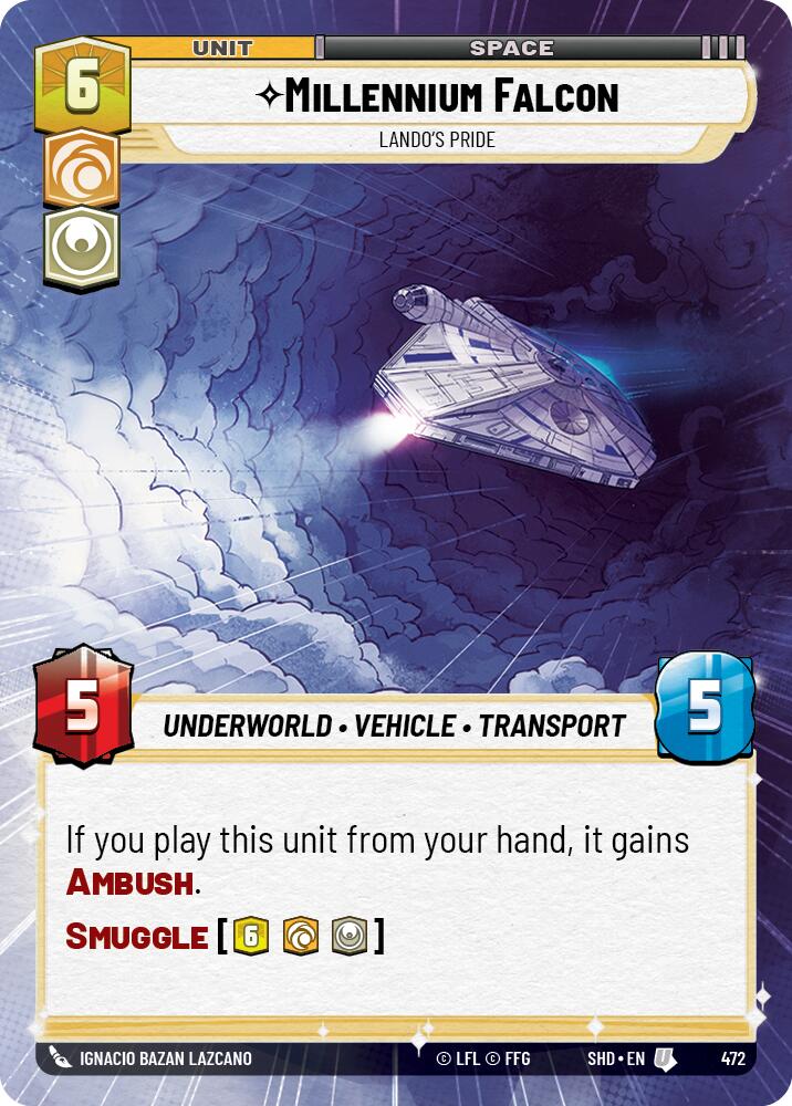 Millennium Falcon - Lando's Pride (472) (Hyperspace) (472) [Shadows of the Galaxy] | Shuffle n Cut Hobbies & Games