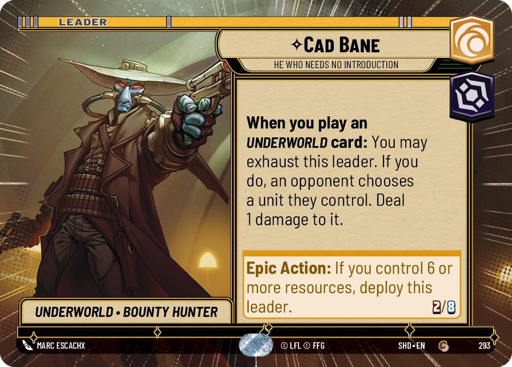 Cad Bane - He Who Needs No Introduction (293) (Hyperspace) (293) [Shadows of the Galaxy] | Shuffle n Cut Hobbies & Games