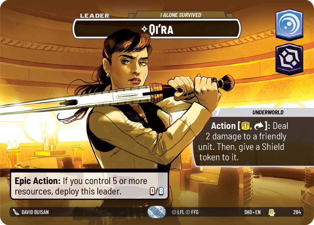 Qi'ra - I Alone Survived (264) (Showcase) (264) [Shadows of the Galaxy] | Shuffle n Cut Hobbies & Games