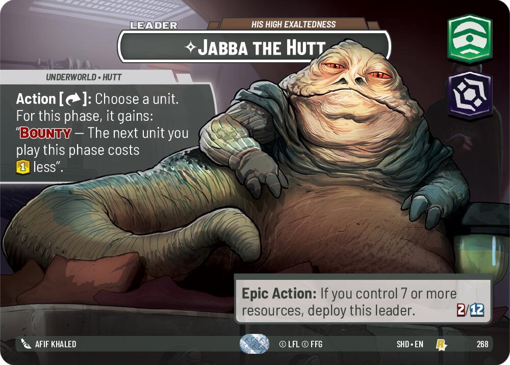 Jabba the Hutt - His High Exaltedness (268) (Showcase) (268) [Shadows of the Galaxy] | Shuffle n Cut Hobbies & Games