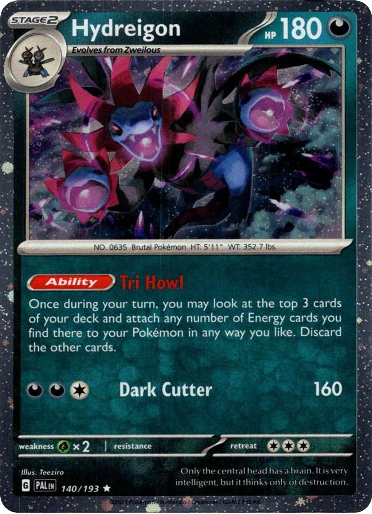 Hydreigon (140/193) (Cosmo Holo) [Scarlet & Violet: Paldea Evolved] | Shuffle n Cut Hobbies & Games