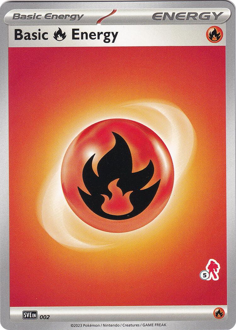 Basic Fire Energy (002) (Armarouge Stamp #5) [Battle Academy 2024] | Shuffle n Cut Hobbies & Games