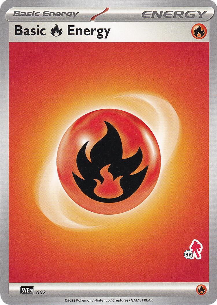 Basic Fire Energy (002) (Armarouge Stamp #32) [Battle Academy 2024] | Shuffle n Cut Hobbies & Games