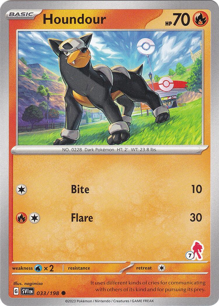 Houndour (033/198) (Armarouge Stamp #7) [Battle Academy 2024] | Shuffle n Cut Hobbies & Games