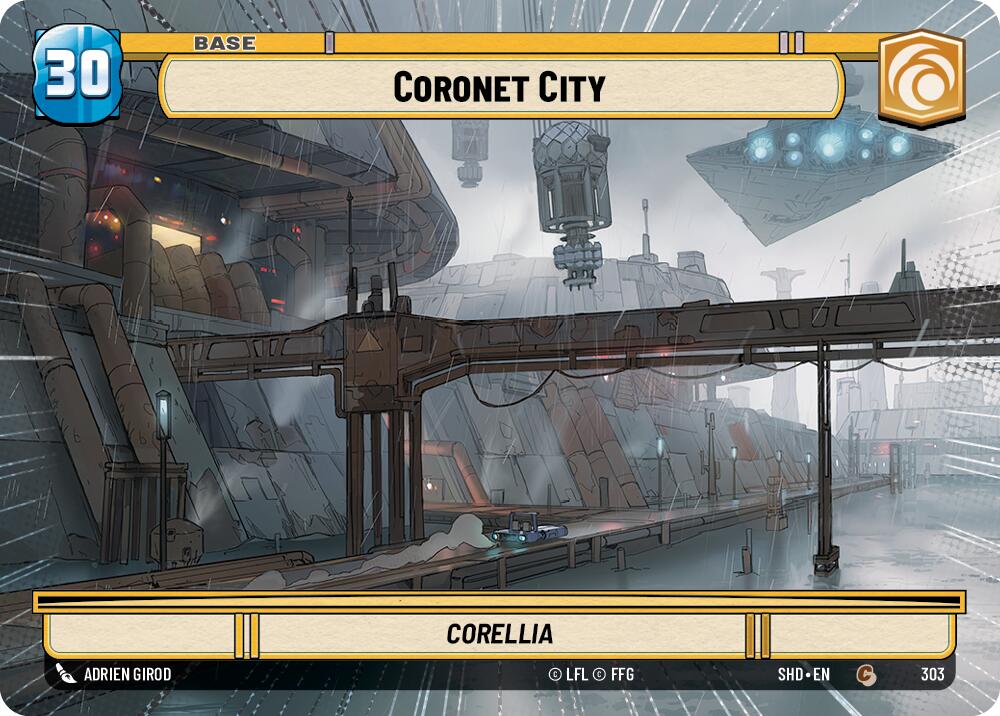 Coronet City // Shield (303 // T04) (Hyperspace) (303 // T04) [Shadows of the Galaxy] | Shuffle n Cut Hobbies & Games