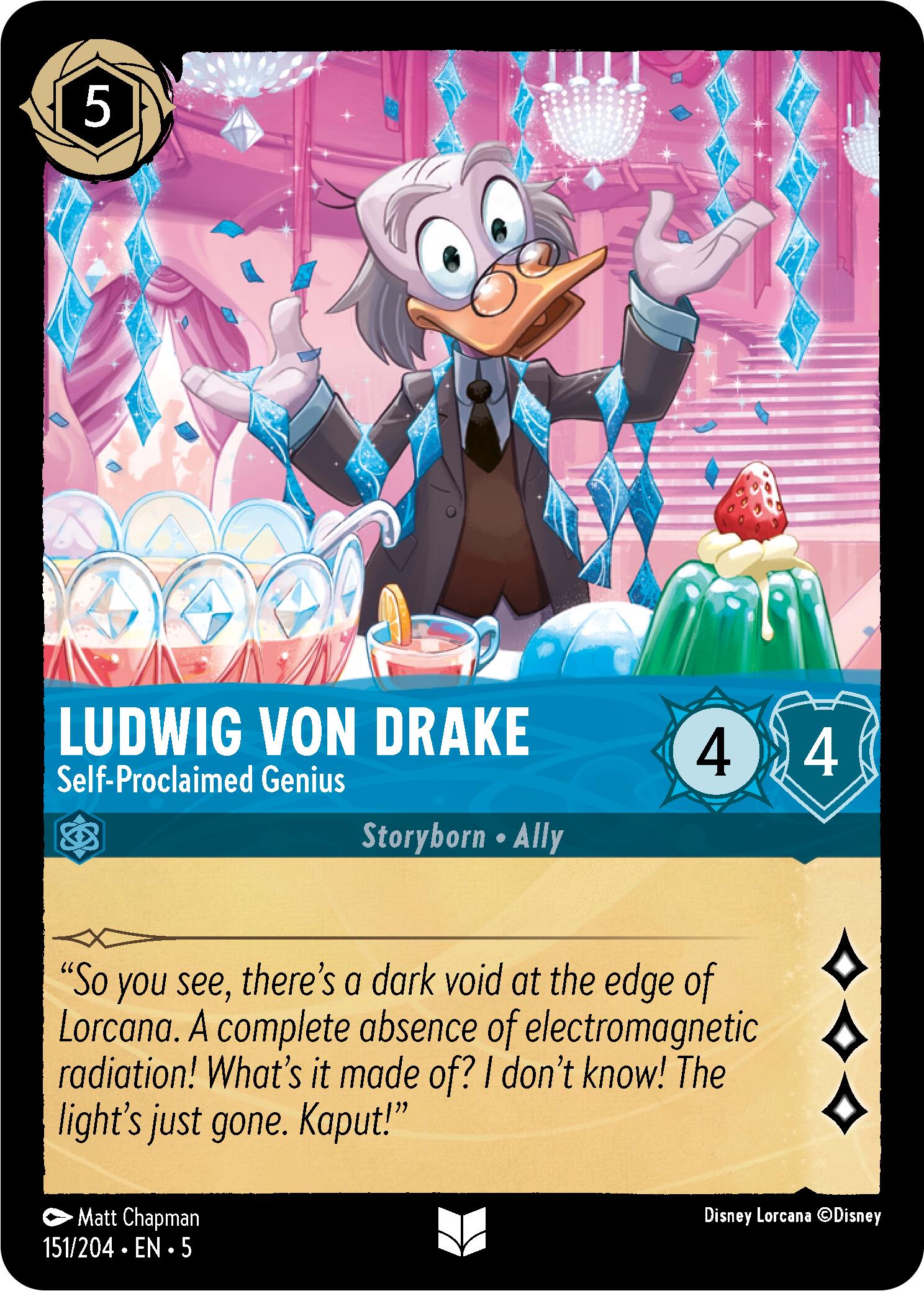 Ludwig Von Drake - Self-Proclaimed Genius (151/204) [Shimmering Skies] | Shuffle n Cut Hobbies & Games
