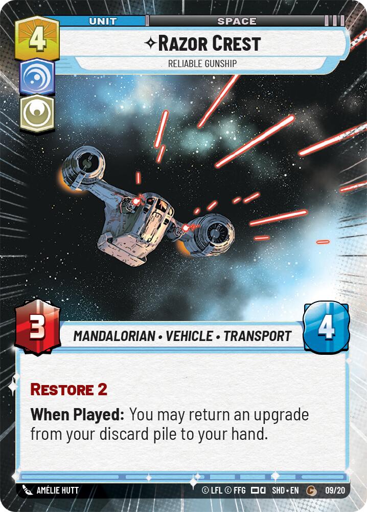 Razor Crest - Reliable Gunship (09/20) (Hyperspace) (09/20) [Shadows of the Galaxy: Weekly Play] | Shuffle n Cut Hobbies & Games