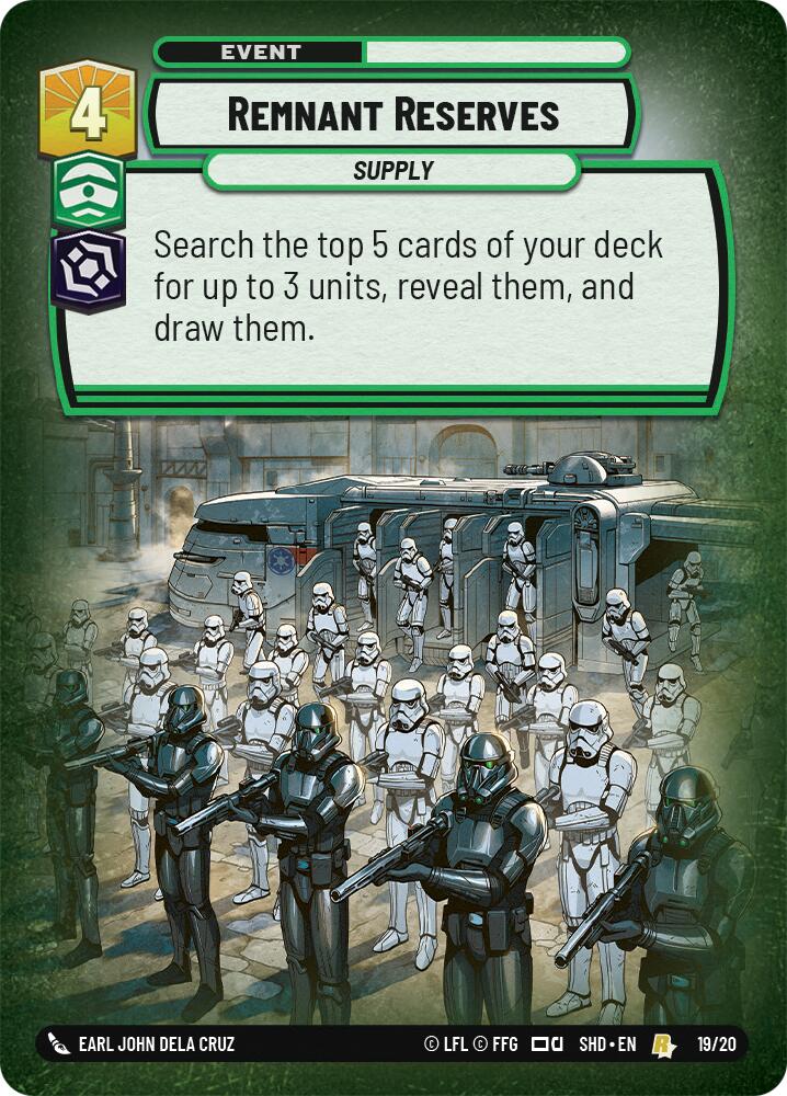 Remnant Reserves (19/20) (19/20) [Shadows of the Galaxy: Weekly Play] | Shuffle n Cut Hobbies & Games