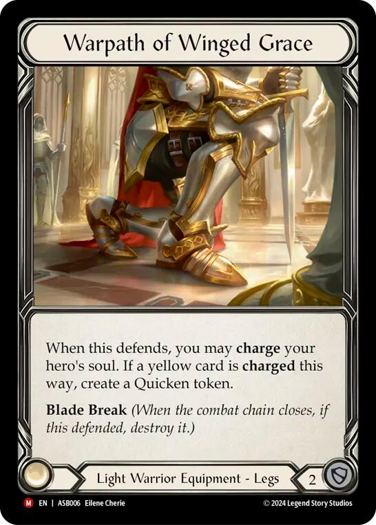 Warpath of Winged Grace [ASB006] (Armory Deck: Boltyn)  Rainbow Foil | Shuffle n Cut Hobbies & Games
