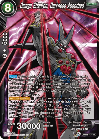 Omega Shenron, Darkness Absorbed (BT15-131) [Saiyan Showdown] | Shuffle n Cut Hobbies & Games