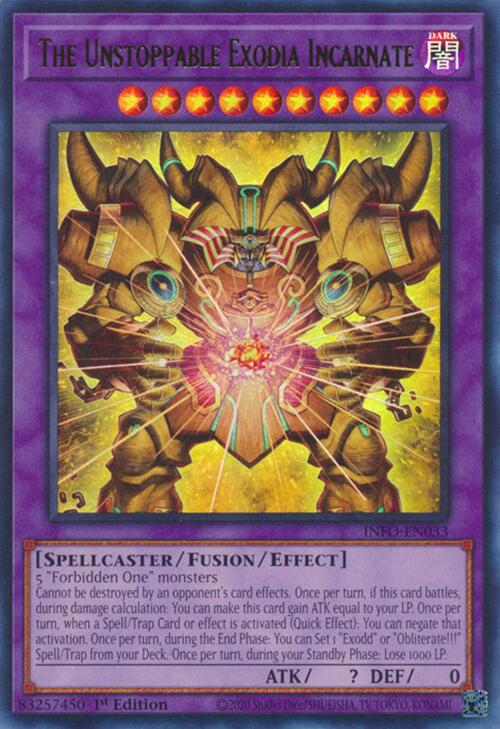 The Unstoppable Exodia Incarnate [INFO-EN033] Ultra Rare | Shuffle n Cut Hobbies & Games