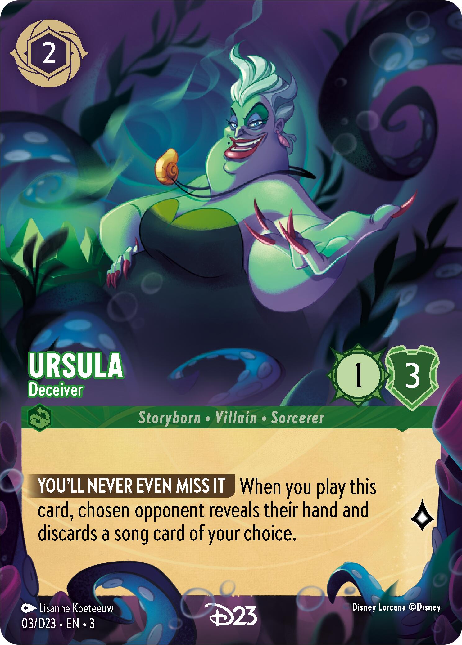 Ursula - Deceiver (3) [D23 Promos] | Shuffle n Cut Hobbies & Games