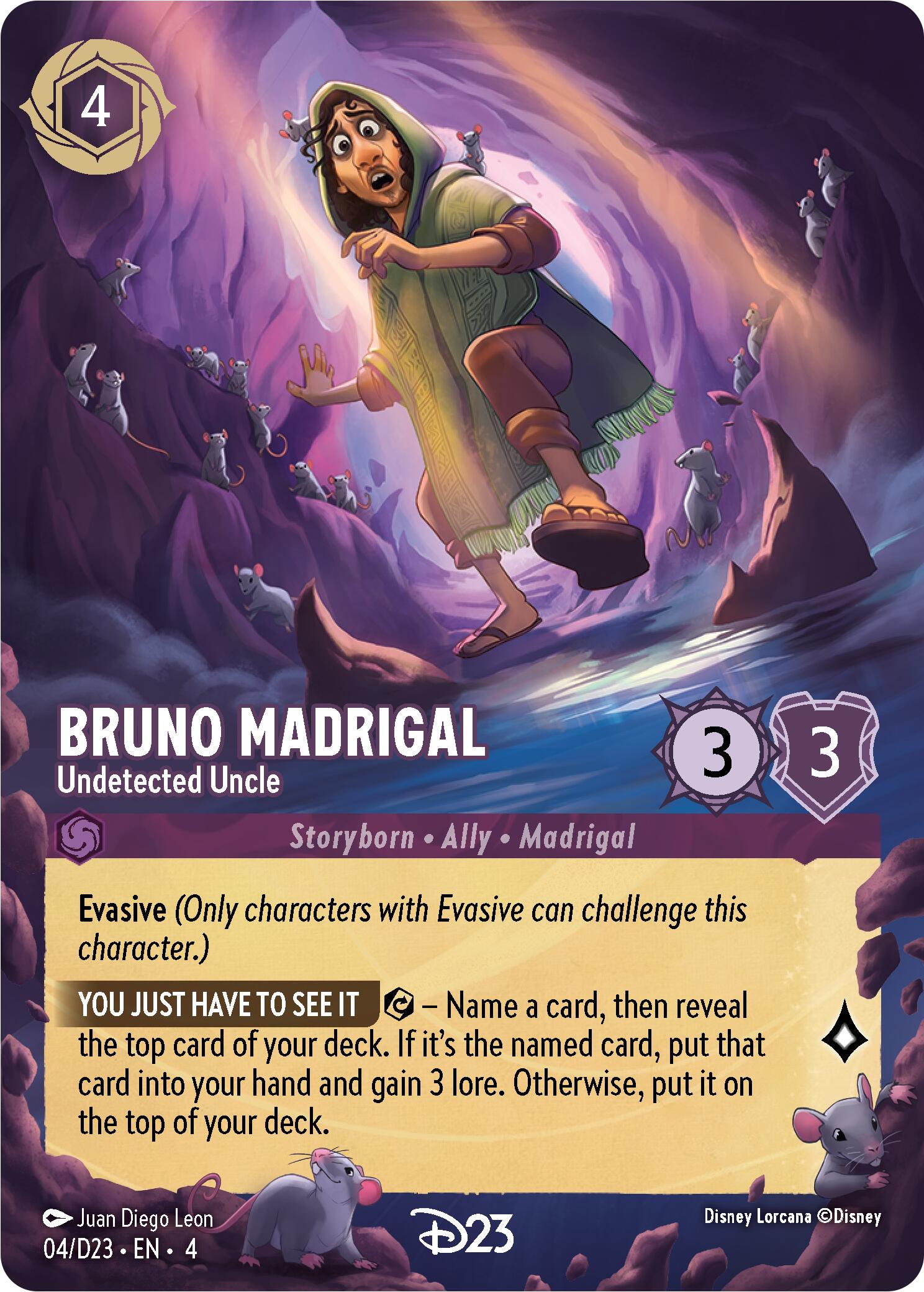 Bruno Madrigal - Undetected Uncle (4) [D23 Promos] | Shuffle n Cut Hobbies & Games