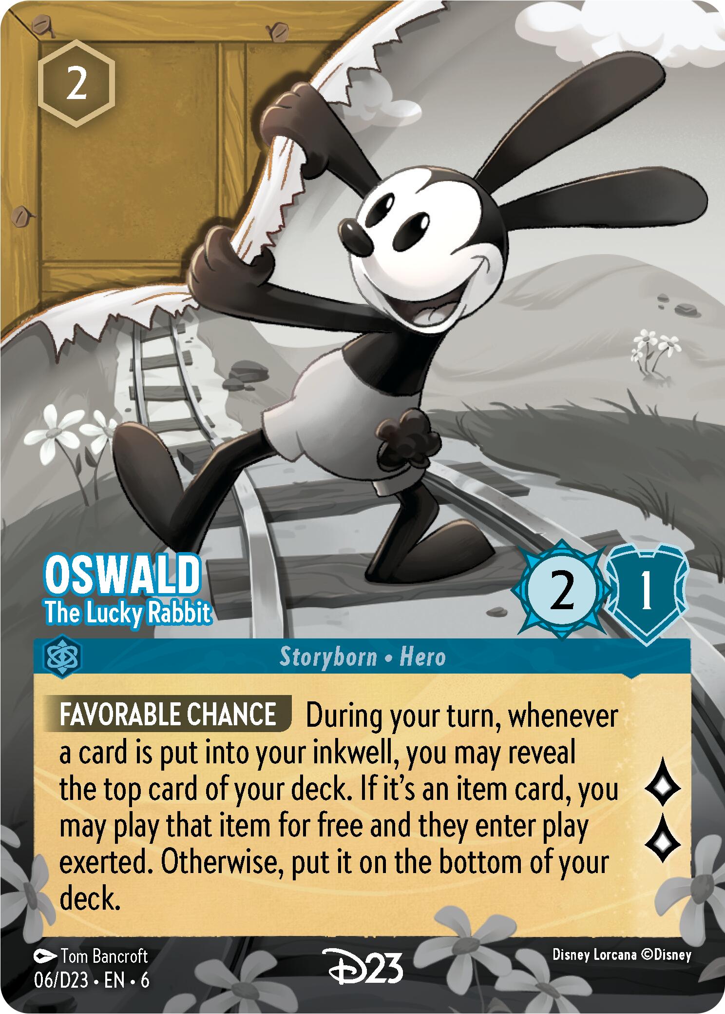 Oswald - The Lucky Rabbit (6) [D23 Promos] | Shuffle n Cut Hobbies & Games