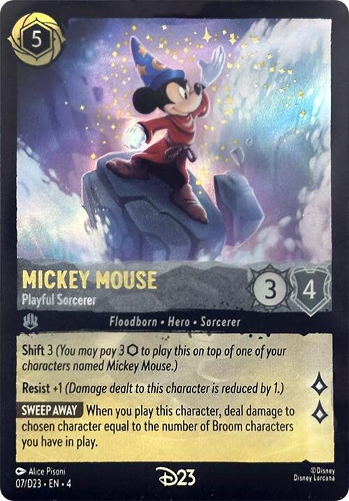 Mickey Mouse - Playful Sorcerer (7) [D23 Promos] | Shuffle n Cut Hobbies & Games