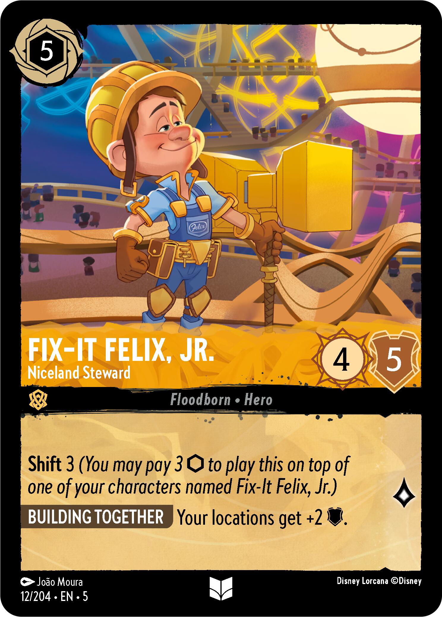 Fix-It Felix, Jr. - Niceland Steward (12/204) [Shimmering Skies] | Shuffle n Cut Hobbies & Games