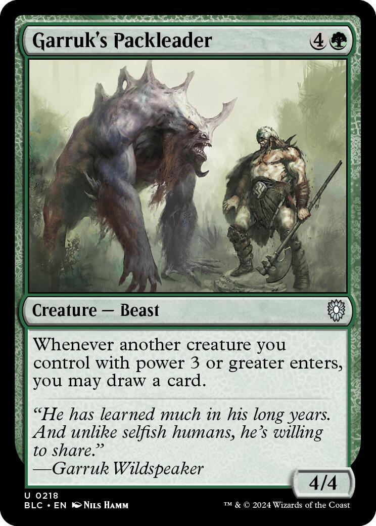 Garruk's Packleader [Bloomburrow Commander] | Shuffle n Cut Hobbies & Games