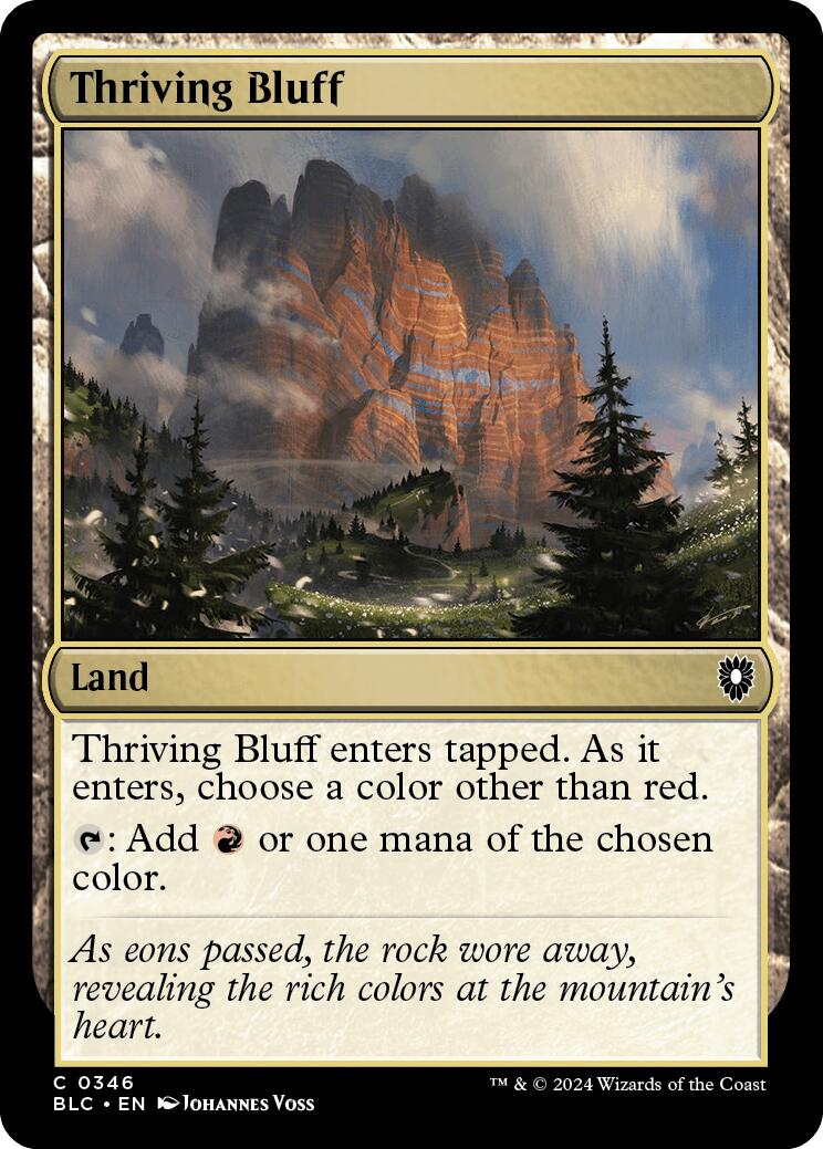 Thriving Bluff [Bloomburrow Commander] | Shuffle n Cut Hobbies & Games