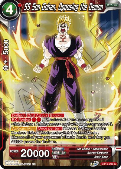 SS Son Gohan, Opposing the Demon (BT15-008) [Saiyan Showdown] | Shuffle n Cut Hobbies & Games
