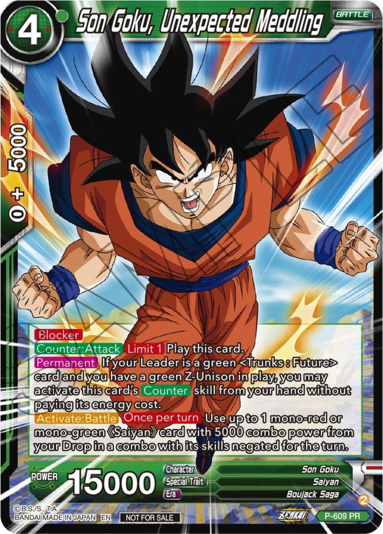 Son Goku, Unexpected Meddling (Tournament Pack Vol. 8) (P-609) [Promotion Cards] | Shuffle n Cut Hobbies & Games