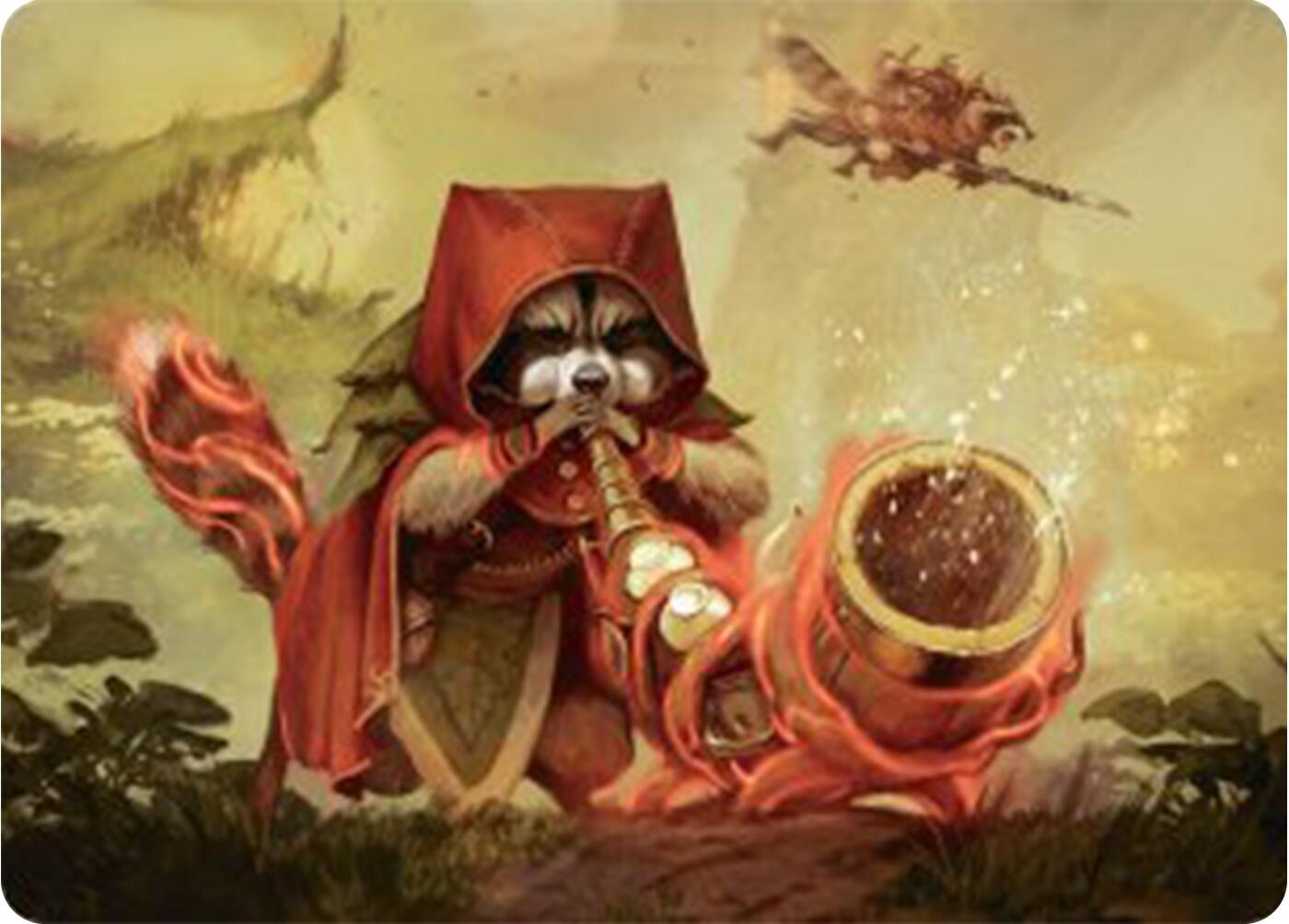 Raccoon Rallier Art Card [Bloomburrow Art Series] | Shuffle n Cut Hobbies & Games