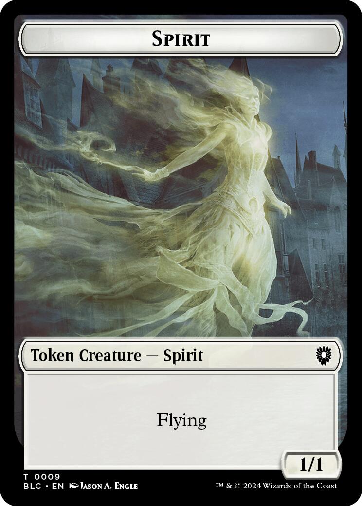 Spirit // Faerie Double-Sided Token [Bloomburrow Commander Tokens] | Shuffle n Cut Hobbies & Games