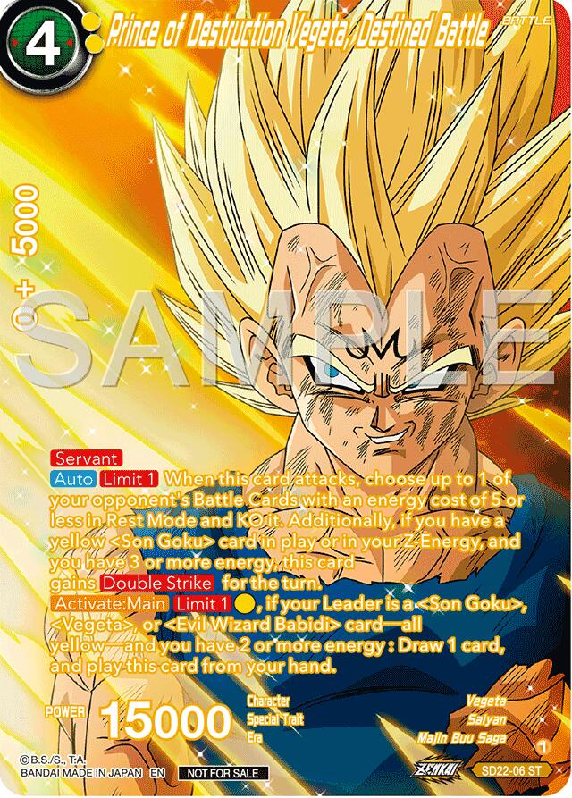 Prince of Destruction Vegeta, Destined Battle (Premium Alt-Art Card Set 2024 Vol.2) (SD22-06) [Promotion Cards] | Shuffle n Cut Hobbies & Games