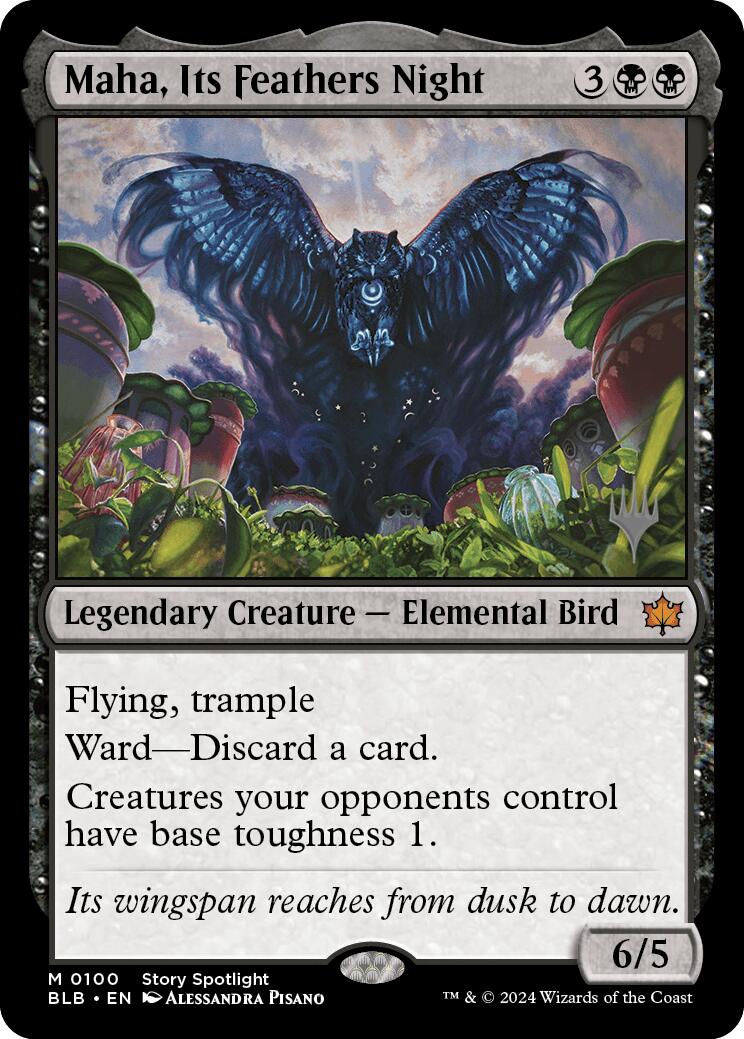 Maha, Its Feathers Night (Promo Pack) [Bloomburrow Promos] | Shuffle n Cut Hobbies & Games