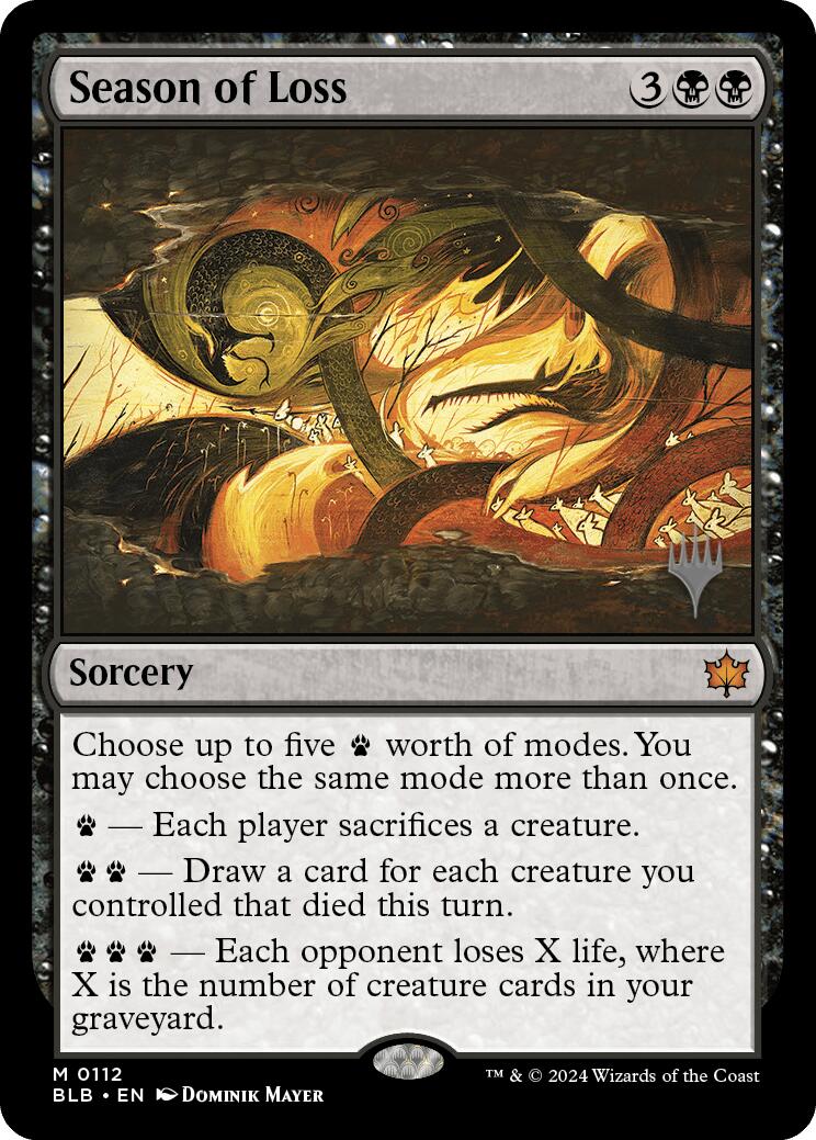 Season of Loss (Promo Pack) [Bloomburrow Promos] | Shuffle n Cut Hobbies & Games