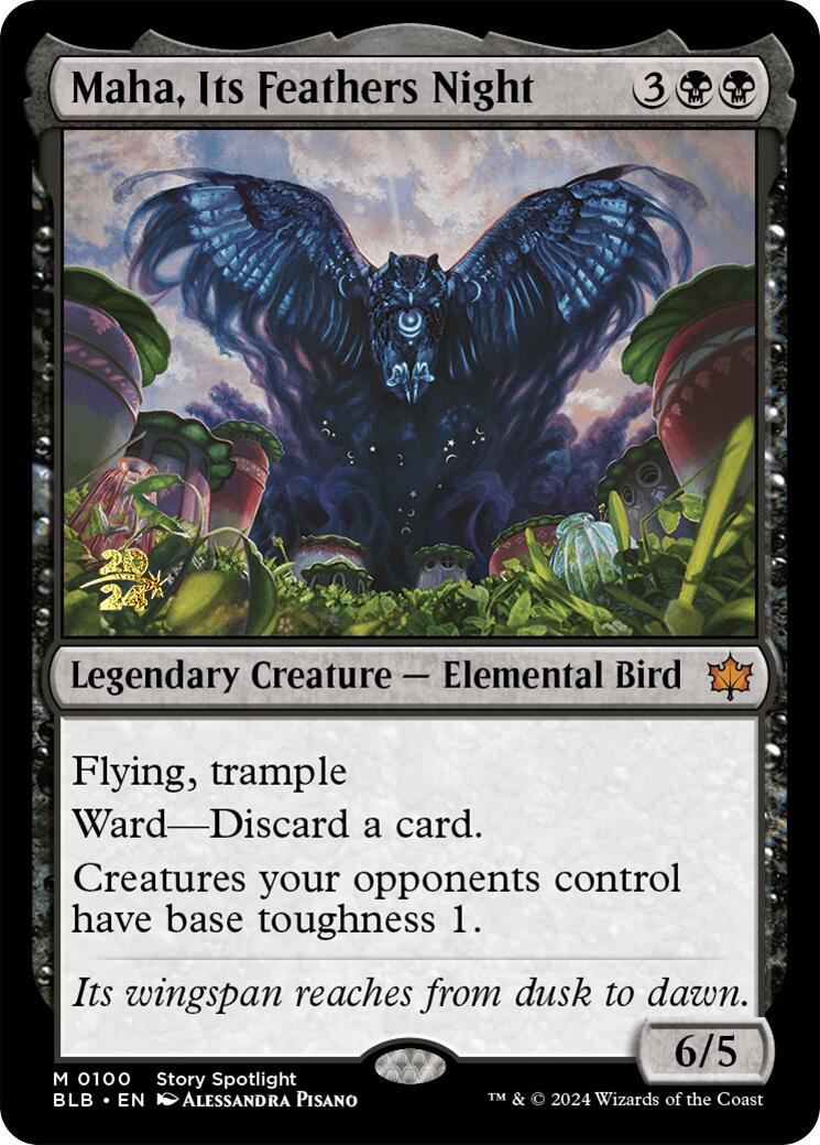 Maha, Its Feathers Night [Bloomburrow Prerelease Promos] | Shuffle n Cut Hobbies & Games