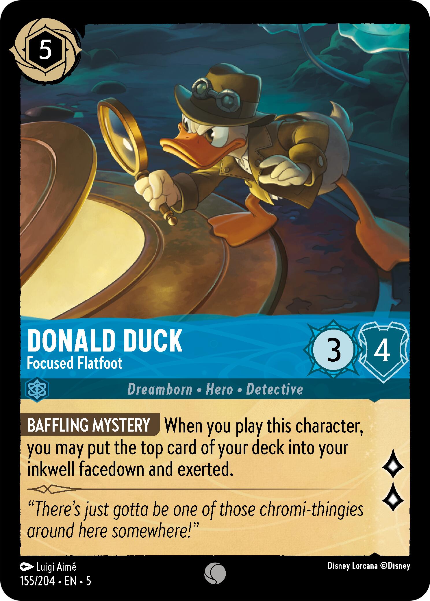 Donald Duck - Focused Flatfoot (155/204) [Shimmering Skies] | Shuffle n Cut Hobbies & Games