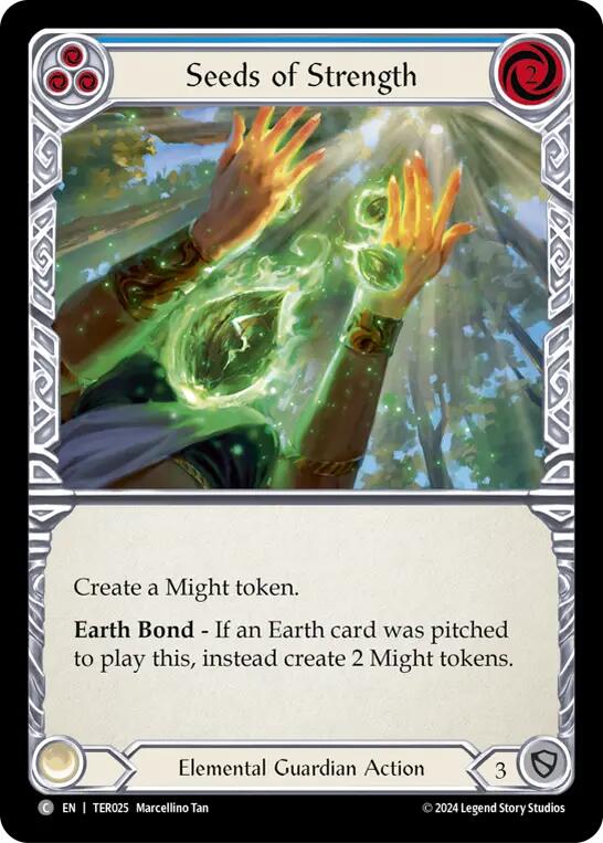 Seeds of Strength (Blue) [TER025] (1st Strike) | Shuffle n Cut Hobbies & Games