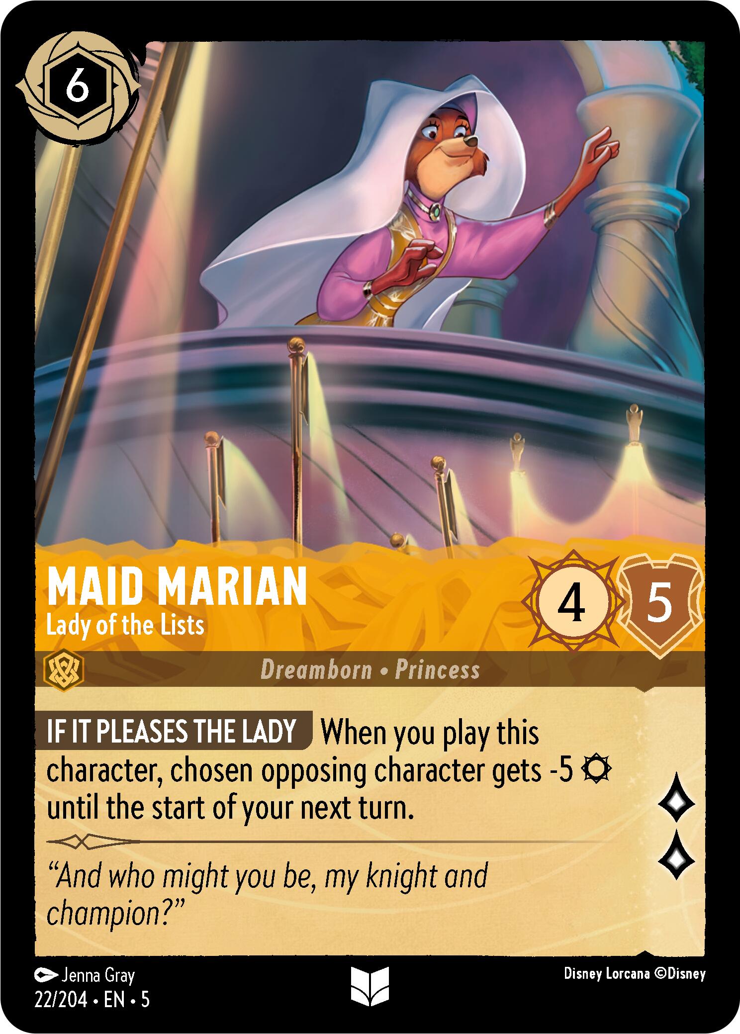 Maid Marian - Lady of the Lists (22/204) [Shimmering Skies] | Shuffle n Cut Hobbies & Games