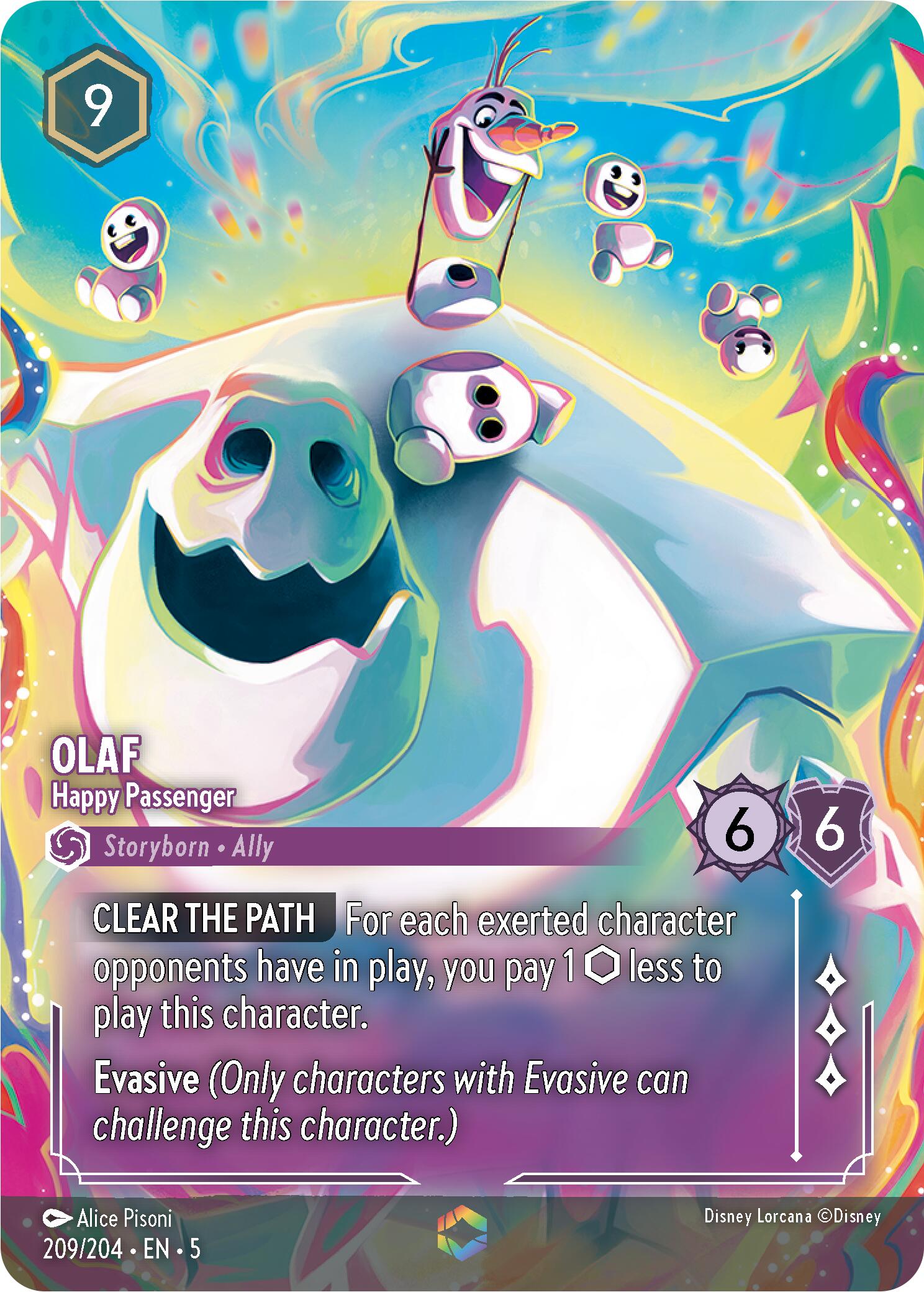 Olaf - Happy Passenger (Enchanted) (209/204) [Shimmering Skies] | Shuffle n Cut Hobbies & Games