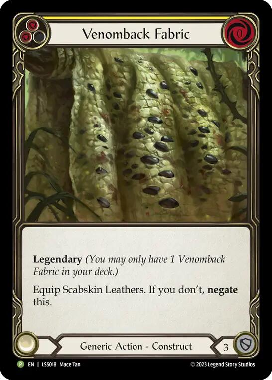 Venomback Fabric [LSS018] (Promo)  Cold Foil | Shuffle n Cut Hobbies & Games