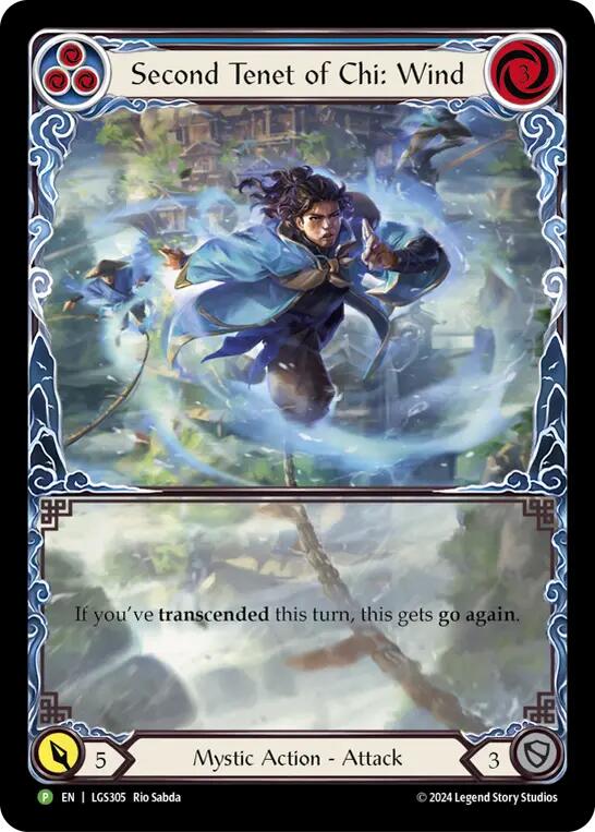 Second Tenet of Chi: Wind [LGS305] (Promo)  Rainbow Foil | Shuffle n Cut Hobbies & Games