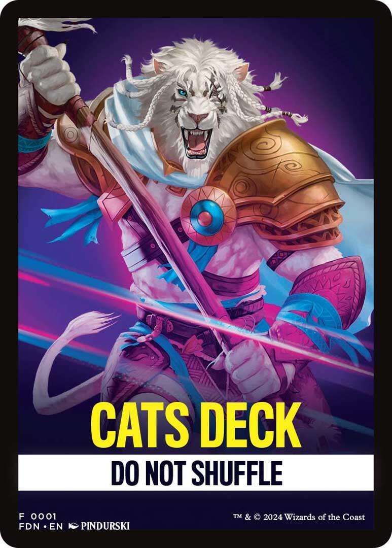 Cats Deck Theme Card [Foundations Tokens] | Shuffle n Cut Hobbies & Games