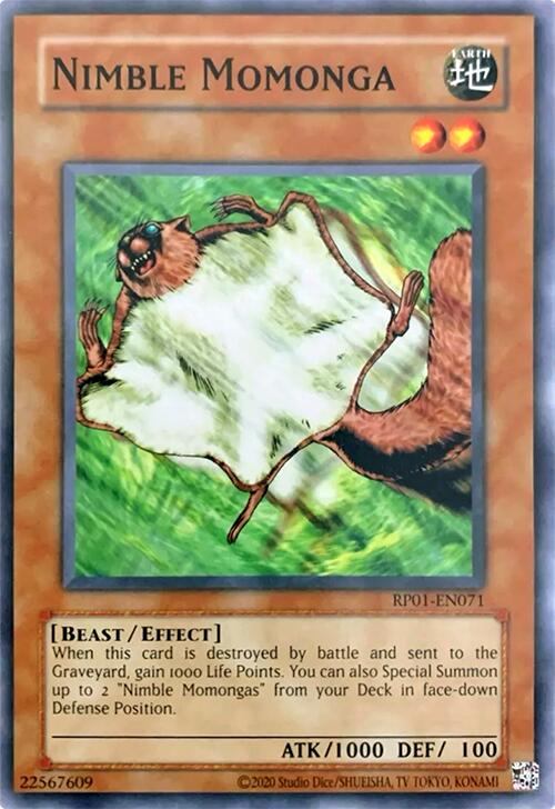 Nimble Momonga [RP01-EN071] Common | Shuffle n Cut Hobbies & Games