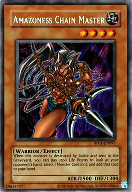 Amazoness Chain Master [RP01-EN097] Secret Rare | Shuffle n Cut Hobbies & Games