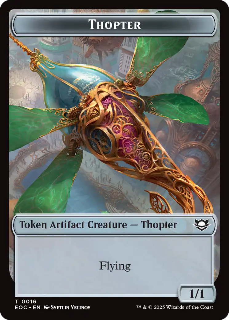 Thopter // Gnome Double-Sided Token [Edge of Eternities Commander Tokens] | Shuffle n Cut Hobbies & Games
