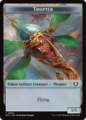 Thopter // Gnome Double-Sided Token [Edge of Eternities Commander Tokens] | Shuffle n Cut Hobbies & Games