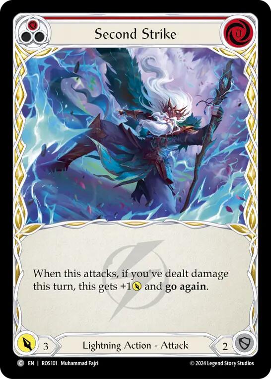 Second Strike (Red) [ROS101] (Rosetta)  Rainbow Foil | Shuffle n Cut Hobbies & Games