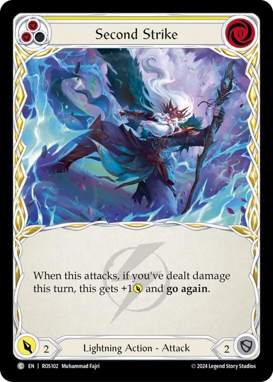 Second Strike (Yellow) [ROS102] (Rosetta)  Rainbow Foil | Shuffle n Cut Hobbies & Games