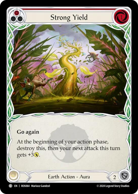 Strong Yield (Red) [ROS064] (Rosetta)  Rainbow Foil | Shuffle n Cut Hobbies & Games