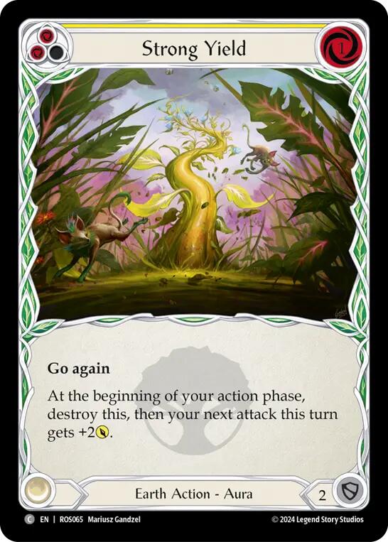 Strong Yield (Yellow) [ROS065] (Rosetta)  Rainbow Foil | Shuffle n Cut Hobbies & Games