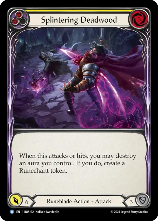 Splintering Deadwood (Yellow) [ROS122] (Rosetta)  Rainbow Foil | Shuffle n Cut Hobbies & Games